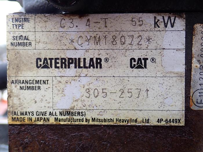 Used 2010 CAT C3.4 Turbo Diesel Engine 3044C A/R 305-2571