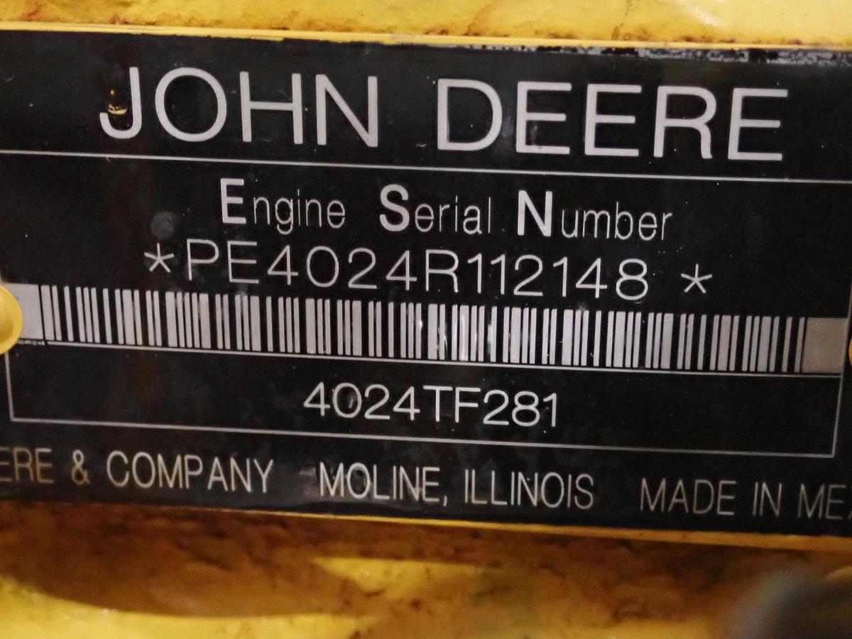 Used 2012 John Deere 4024TF281 Diesel Engine