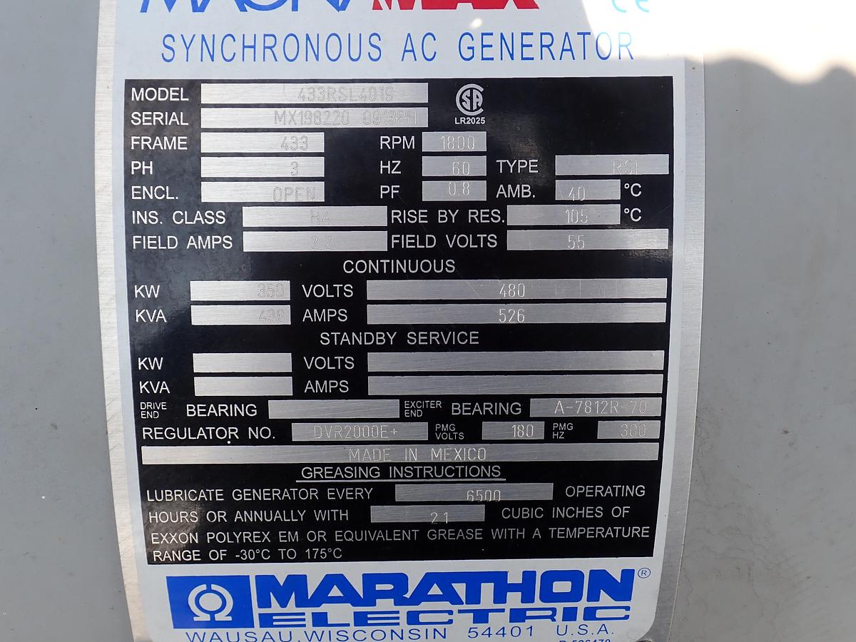 Used 2006 Detroit Diesel 350 KW Generator