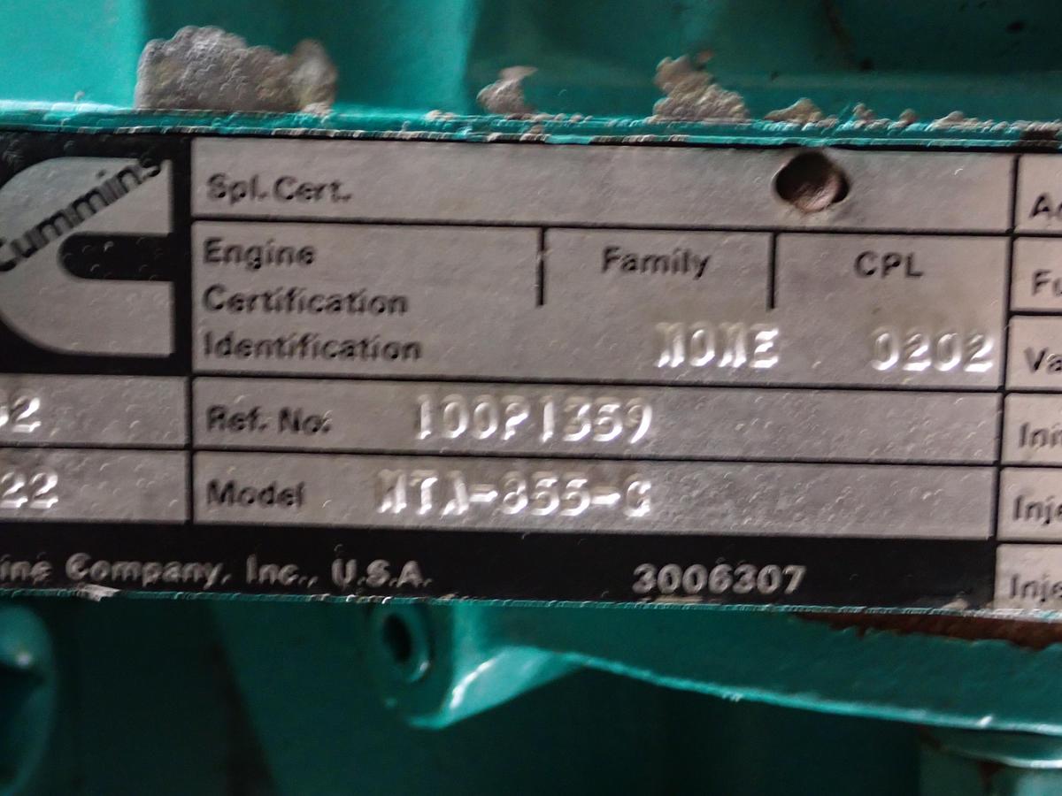 Used 1977 Cummins NTA855 G Turbo Diesel Engine SMALL CAM 855