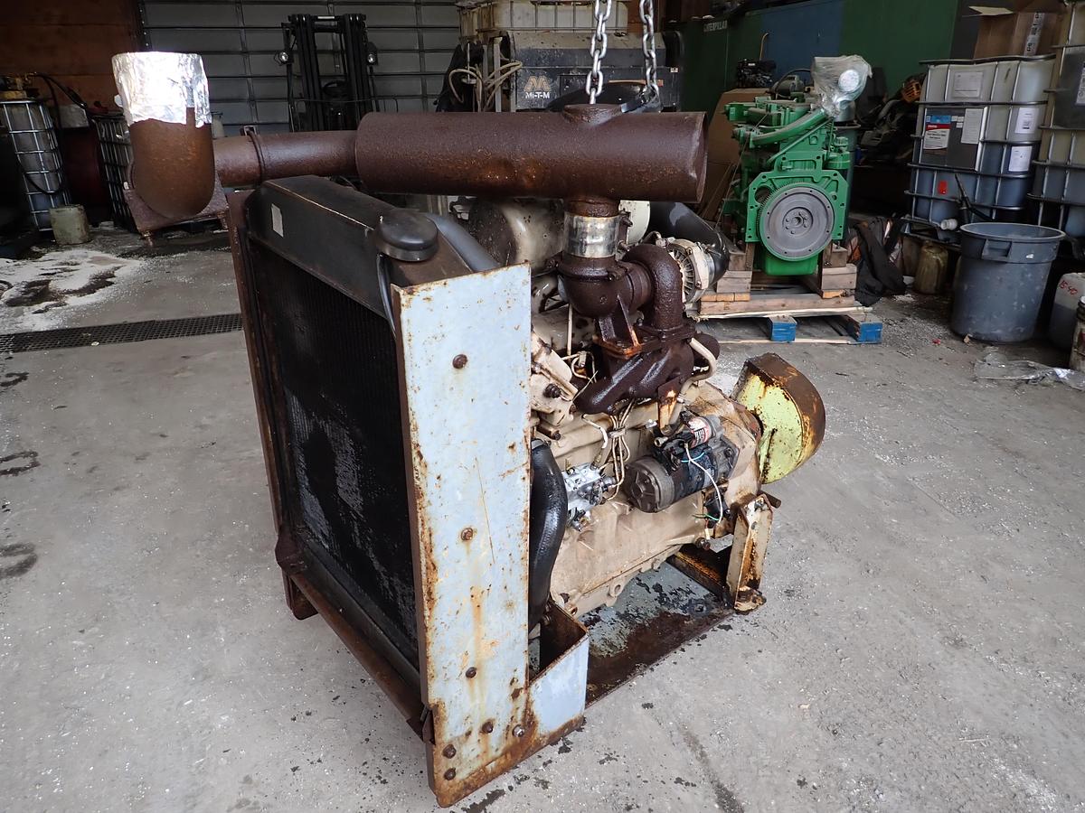 Used John Deere 4045TF001 Turbo Diesel Engine POWER UNIT w/ PTO Clutch