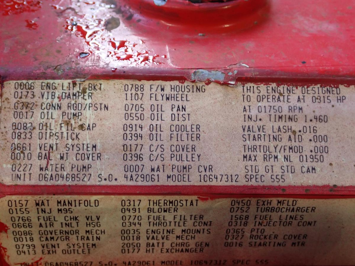 Used Detroit Diesel 6-71T Engine LOW HOURS! 1064-7312