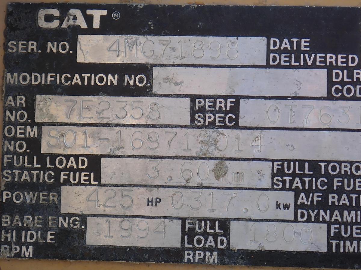 Used 1989 CAT 3406B 425 HP Diesel Truck Engine