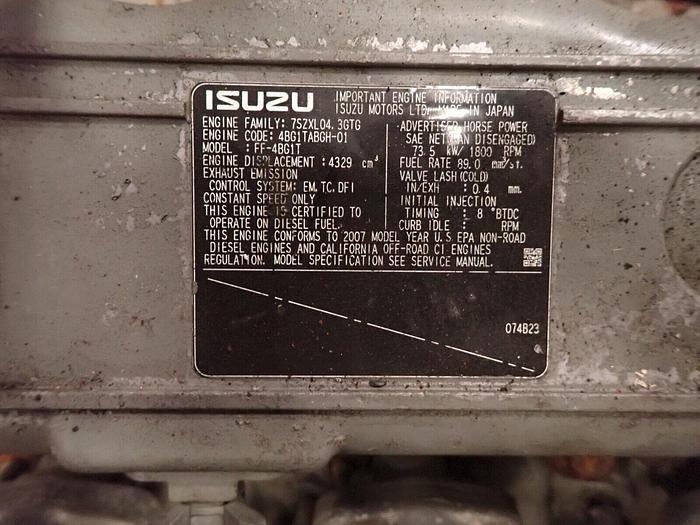 Used Isuzu 4BG1T Turbo Diesel Engine STRONG RUNNER! VIDEO! 4BG1 Excavator Generator