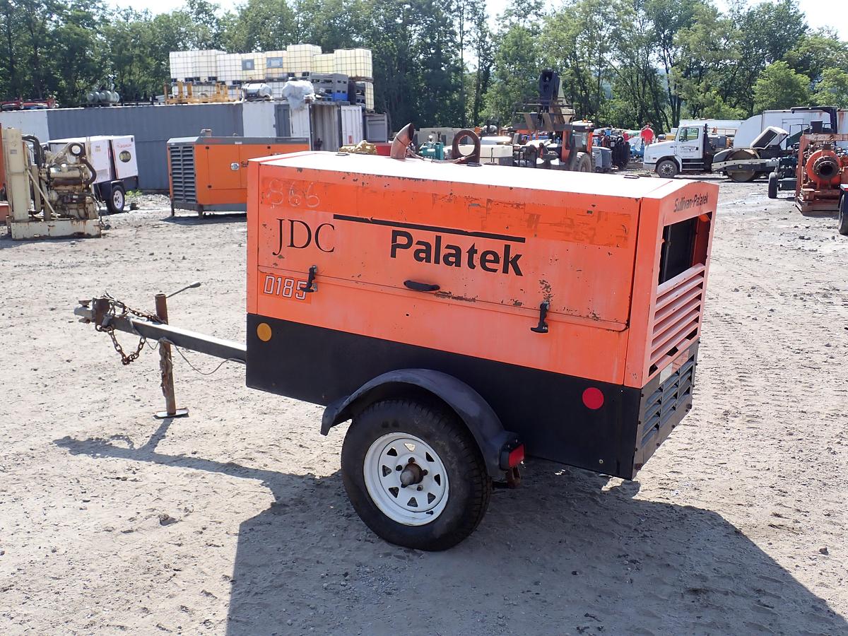 Used Sullivan Palatek DF185P3IZ 185 CFM Air Compressor ISUZU DIESEL