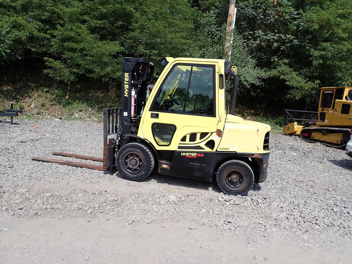 Used 2015 Hyster H80FT Diesel Forklift LOW HOURS! POSITIONERS!