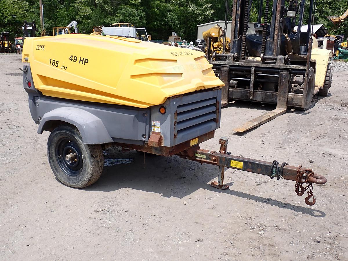 Used 2012 Atlas Copco XAS185JD7 185 CFM Air Compressor