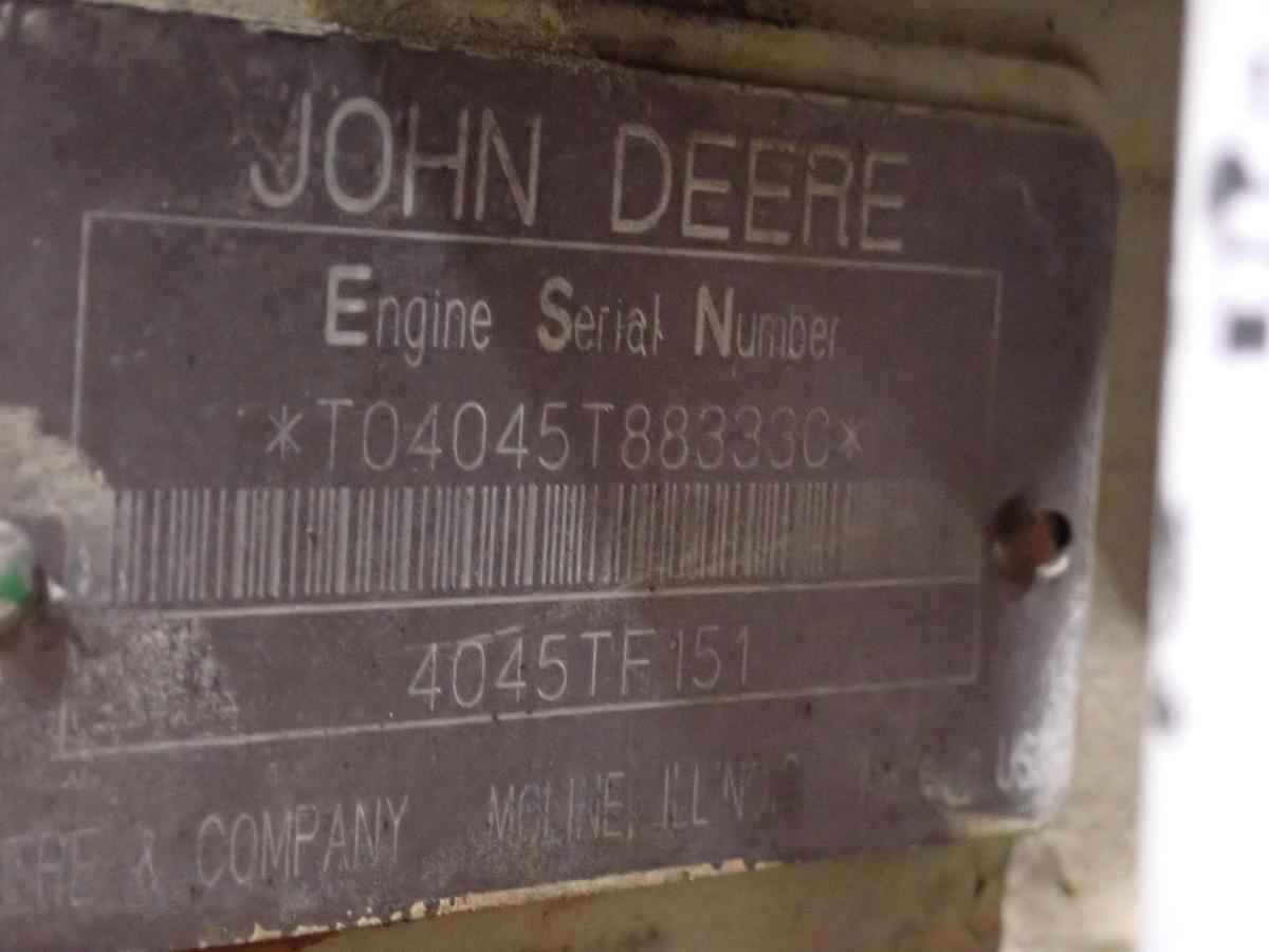 Used John Deere 4045TF151 Turbo Diesel Engine 777 HOURS!