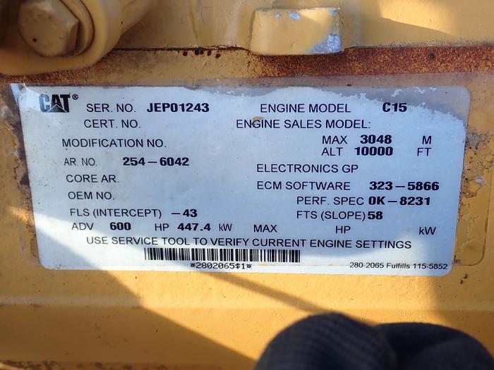 Used 2010 CAT C15 600 HP Diesel Truck Engine LOW MILES! AR 254-6042