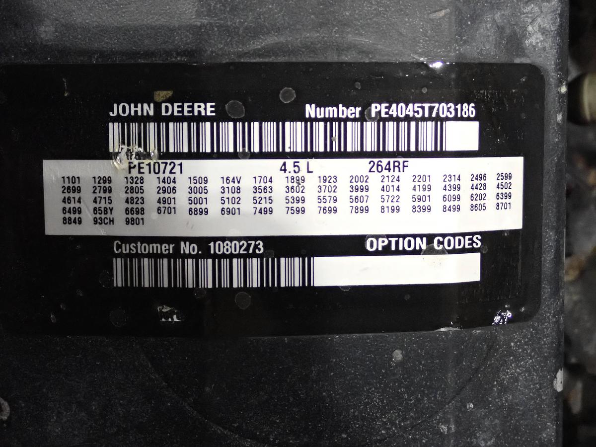 Used 2007 John Deere 4045TF270 Diesel Engine