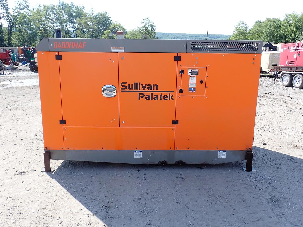 Used 2019 Sullivan Palatek D400PHHJD4AF 400 CFM Air Compressor 258 HOURS