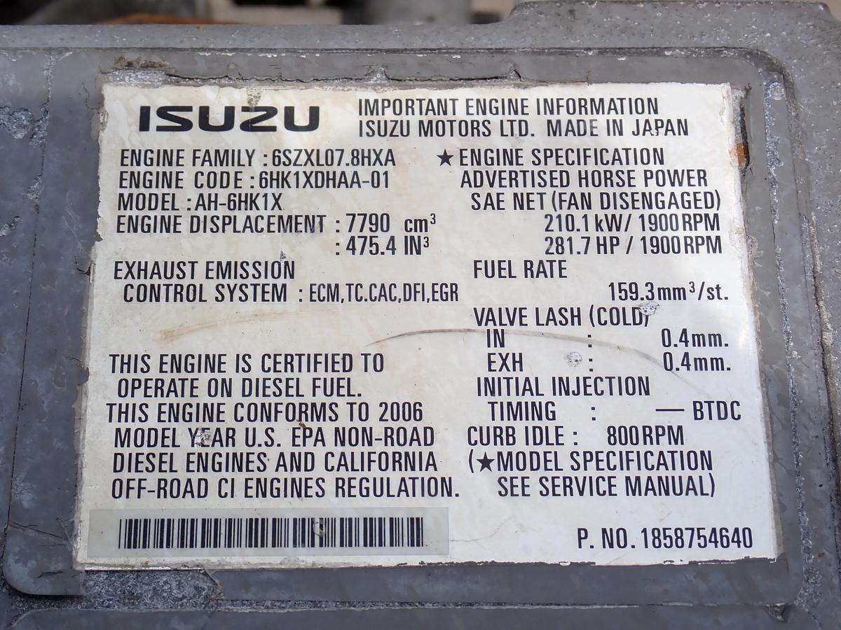 Used 2006 Isuzu 6HK1-XYSA-01 Diesel Engine Hitachi ZX350LC-3 TAKEOUT