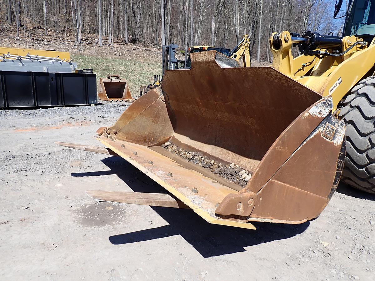 Used 2019 CAT 966M Wheel Loader Q/C & FORKS