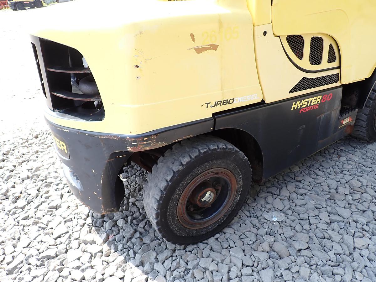 Used 2015 Hyster H80FT Diesel Forklift LOW HOURS! POSITIONERS!