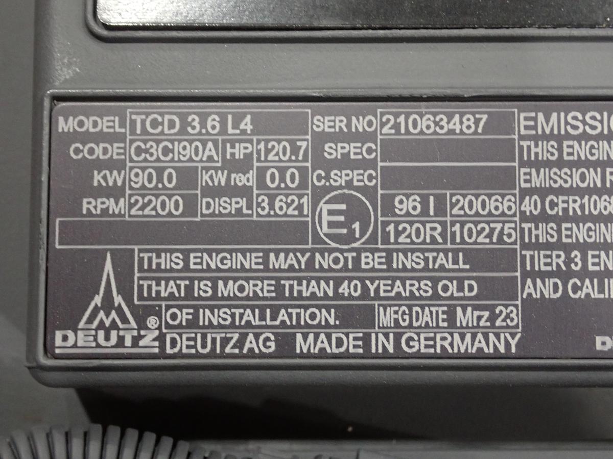 2023 Deutz TCD 3.6 L4 Diesel Engine FACTORY REMAN 121 HP