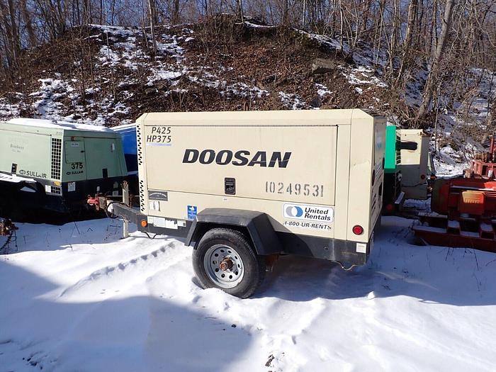Used 2014 Doosan P425/HP375-T4I Air Compressor 375 CFM 150 PSI VIDEO! Cummins