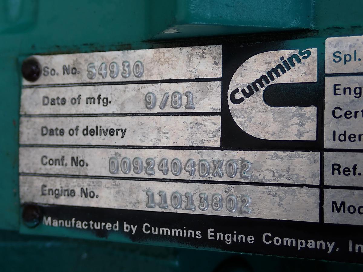 Used 1981 Cummins NT855-G Big Cam Diesel Power Unit CPL 0460