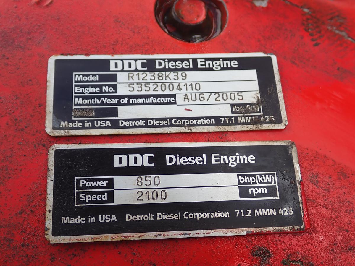 Used 2005 MTU 12V2000 Diesel Engine