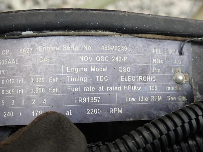 Used 2008 Cummins QSC 8.3 Diesel Engine CPL 8627