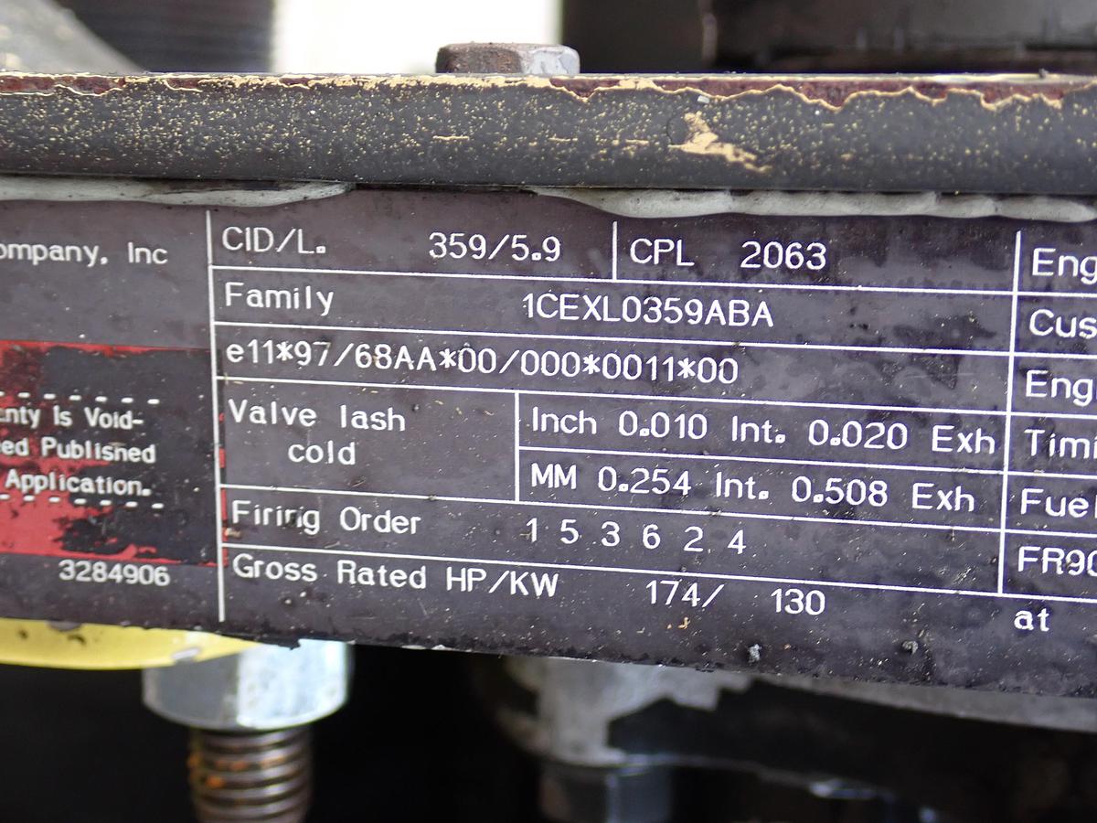 Used 2001 Cummins B5.9C Diesel Engine 6BTA CPL 2063 5.9