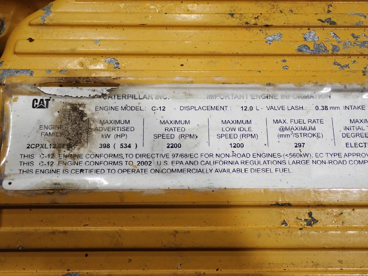 Used 2004 CAT C12 Diesel Engine GOV'T SURPLUS INDUSTRIAL! BCY