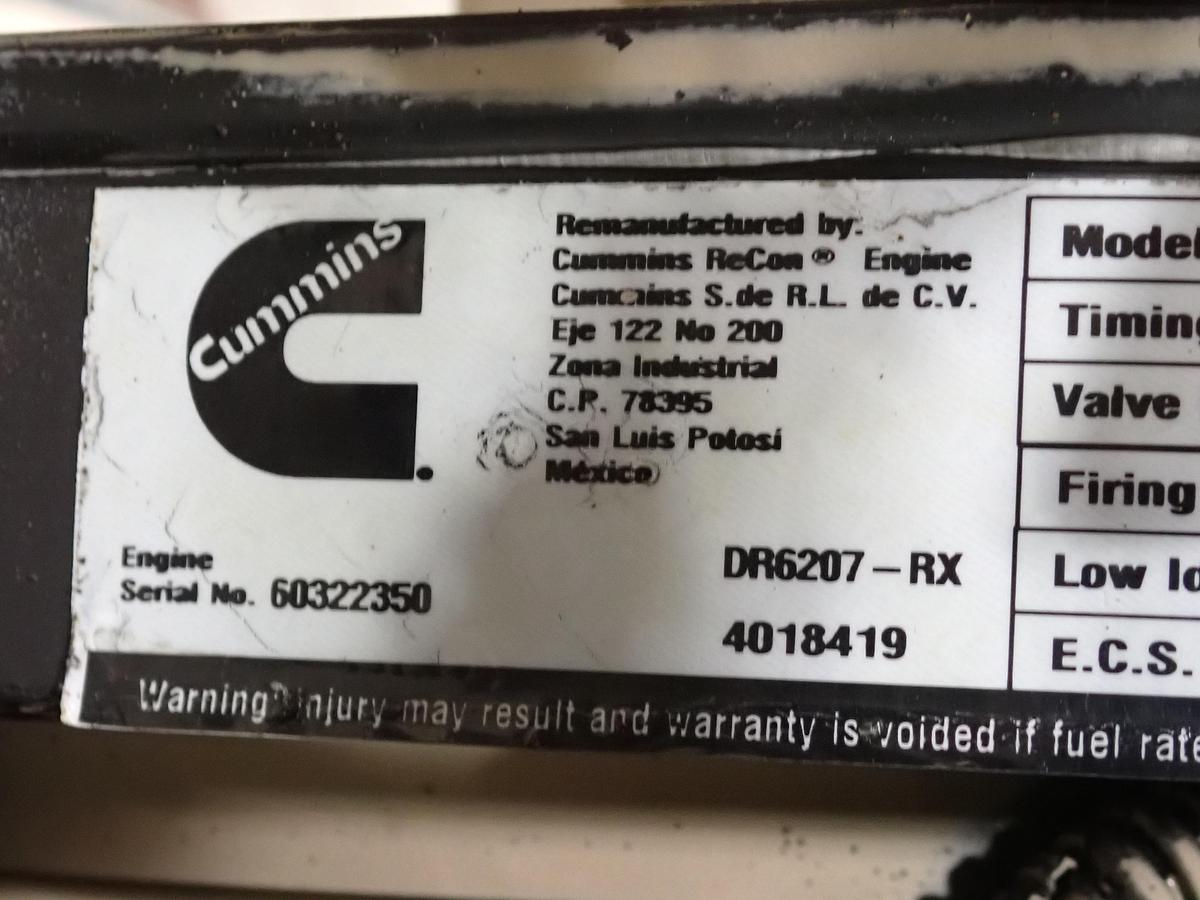 Used 2011 Cummins C8.3-300E Diesel Engine CPL 8692 ISC 8.3