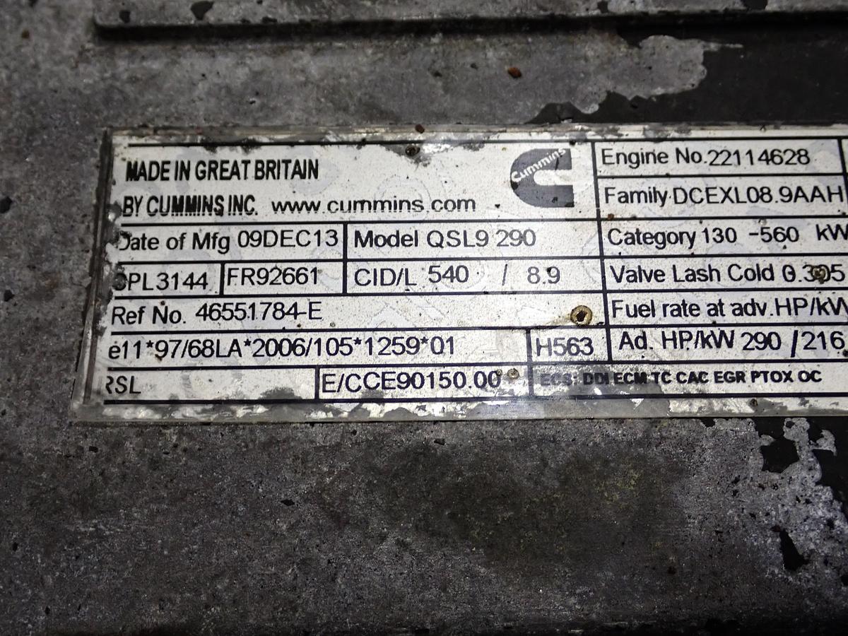 Used 2014 Cummins QSL9 Diesel Engine CPL 3144