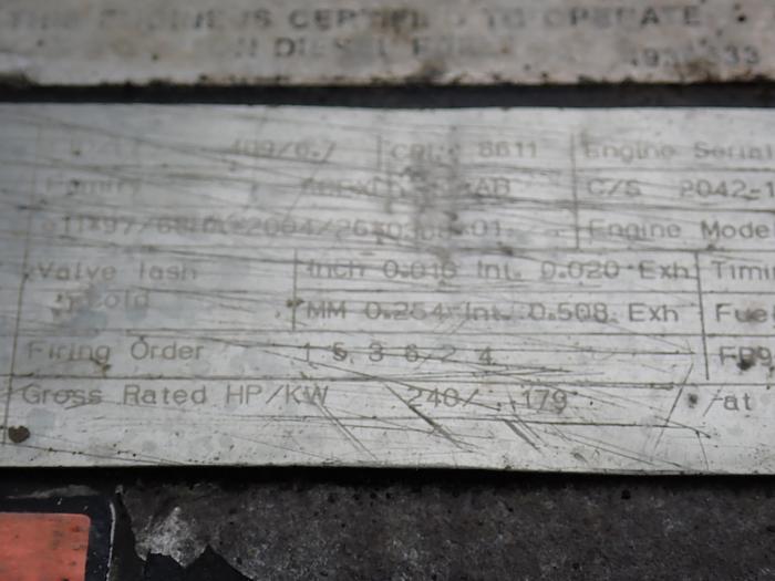 Used 2006 Cummins QSB 6.7 Turbo Diesel POWER UNIT CPL 8611