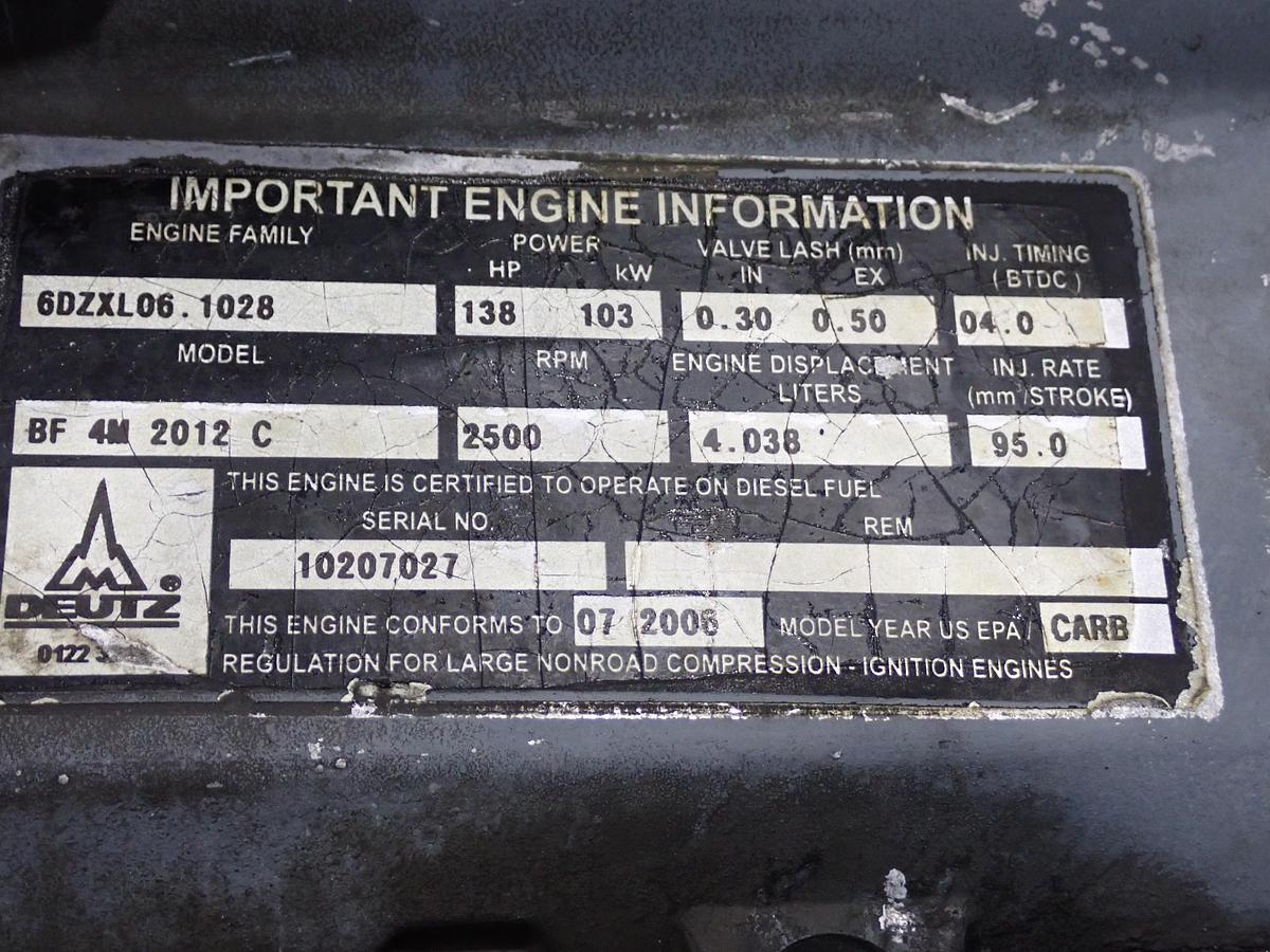 Used 2006 Deutz BF4M2012C Diesel Engine
