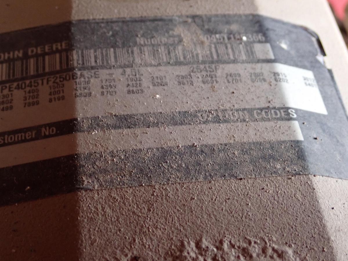 Used 2002 John Deere 4045TF250 Turbo Diesel Engine POWER UNIT! 572 HOURS!