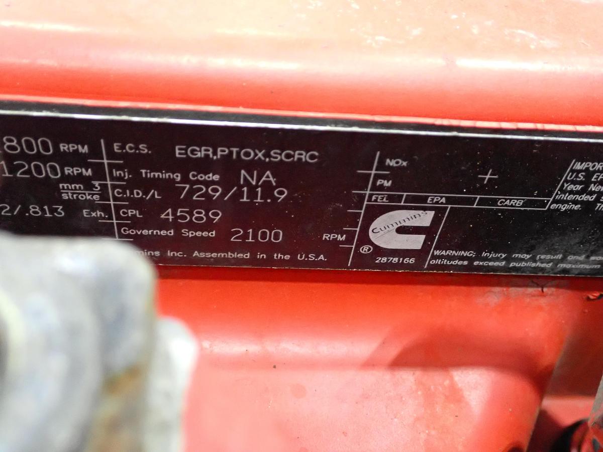 Used 2015 Cummins ISX12 350 Diesel Engine CPL 4589
