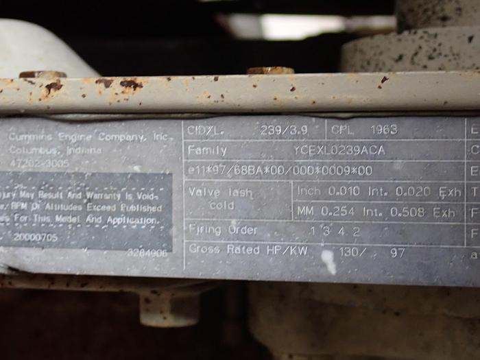 Used 2000 Cummins 4BTA 3.9 Diesel Power Unit 4BT P PUMP!