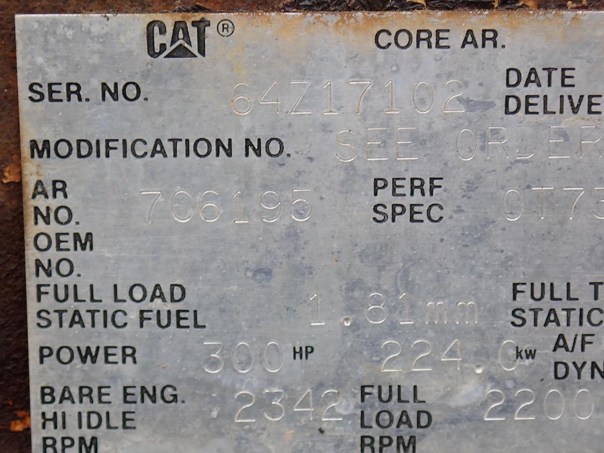 Used 1994 CAT 3306 DITA Turbo Diesel Engine AR # 7C-6195