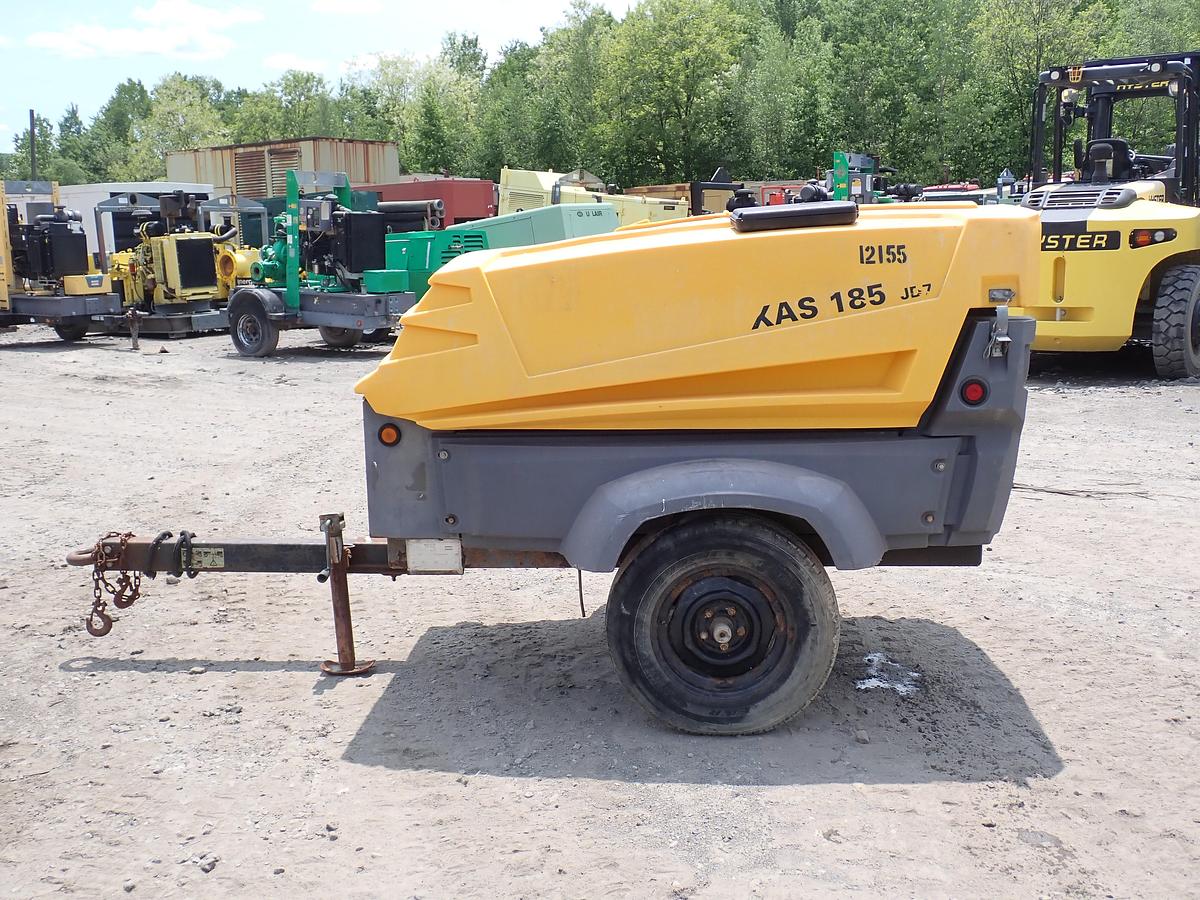 Used 2012 Atlas Copco XAS185JD7 185 CFM Air Compressor
