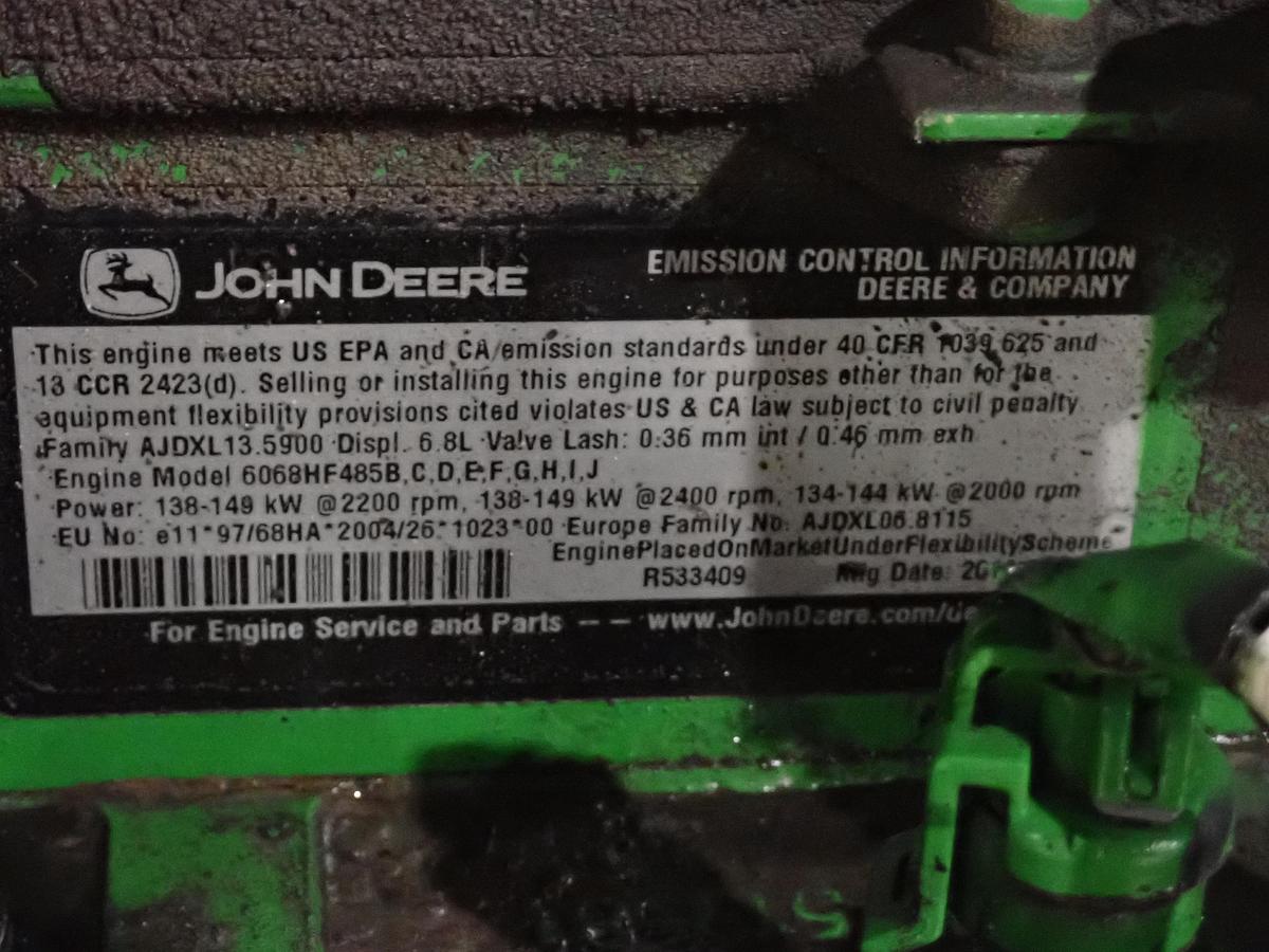 Used 2014 John Deere 6068HF485 Diesel Engine 509 HOURS!