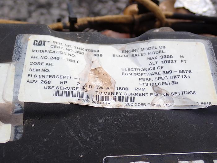Used 2012 CAT C9 Diesel Engine AR 240-1861 330DL 