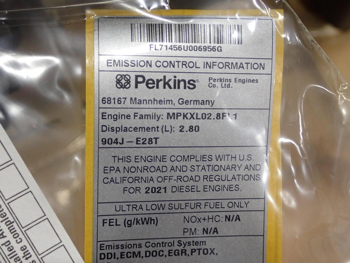 2021 Perkins 904J-E28T Diesel Engine FACTORY SURPLUS! CAT C2.8