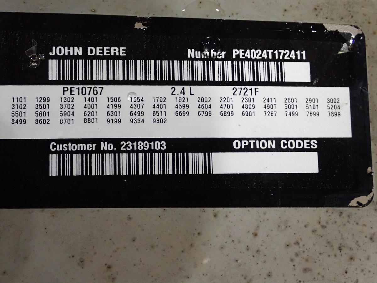 Used 2008 John Deere 4024TF270 Diesel Engine