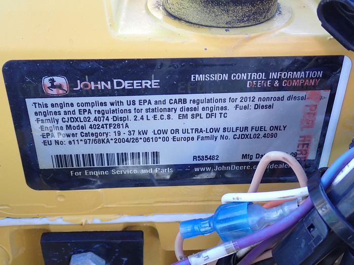 Used 2012 John Deere 4024TF281 Diesel Engine 469 HOURS