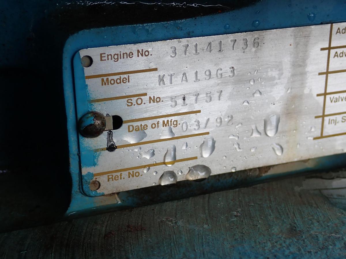 Used 1992 Cummins KTA19-G3 Diesel Engine POWER UNIT 87 HOURS!