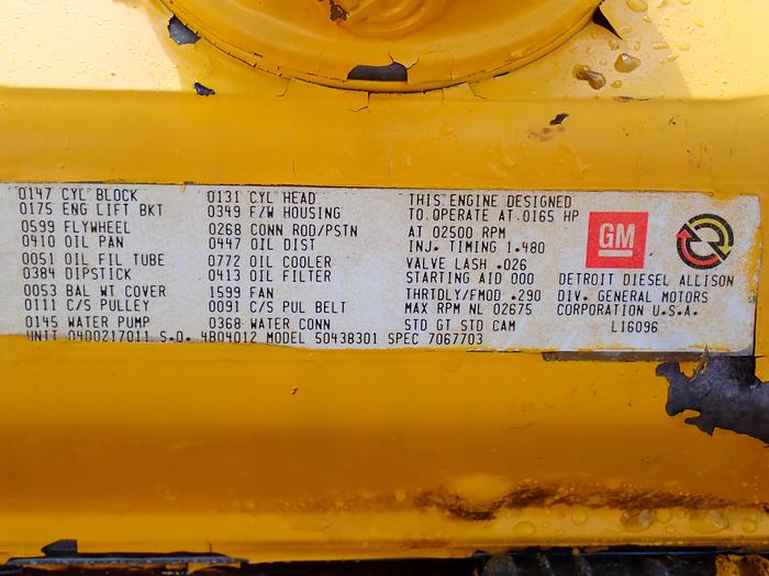 Used Detroit Diesel 4-53T Silver Engine