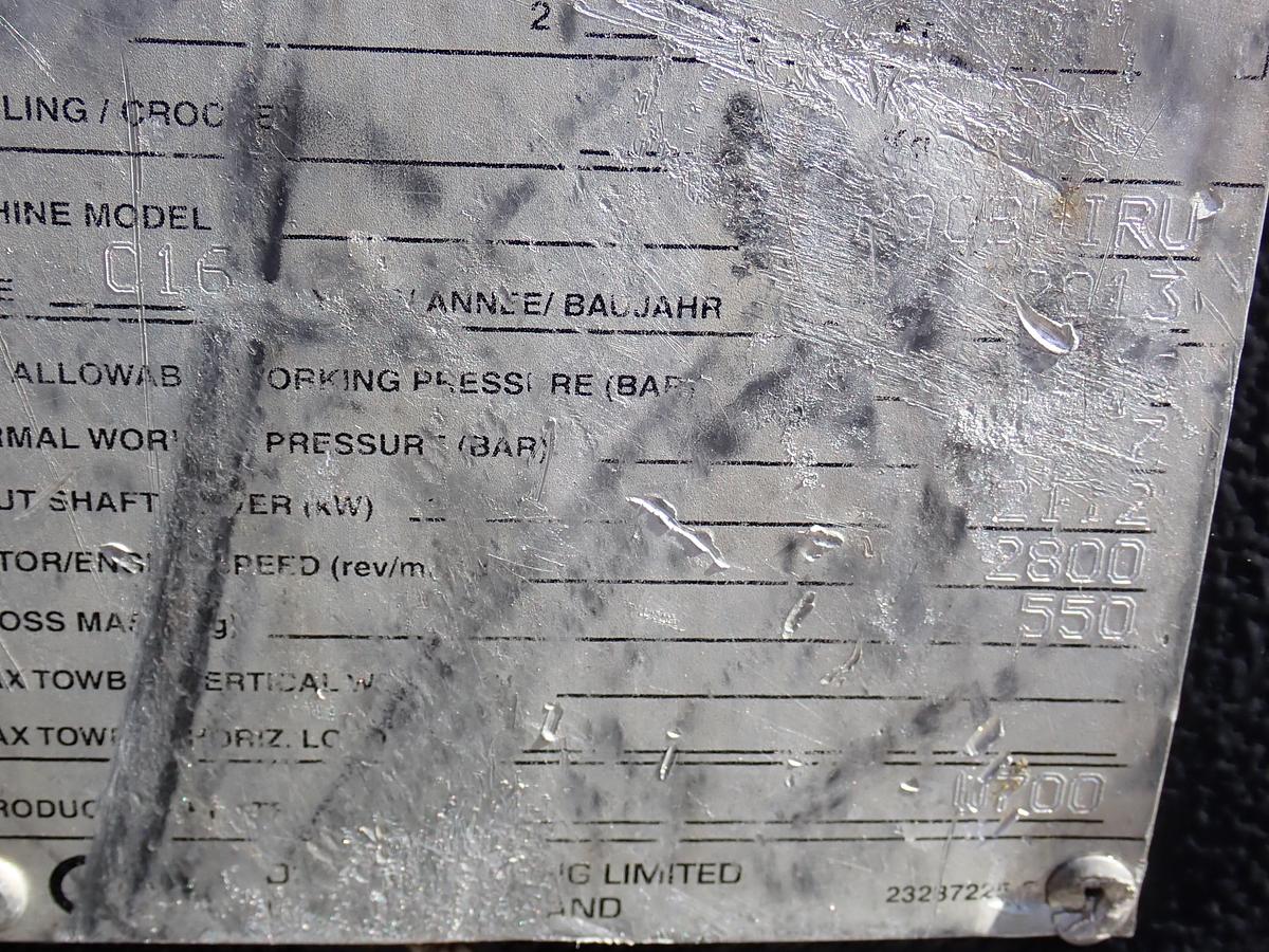 Used 2013 Doosan P90WIRU 90 CFM Air Compressor