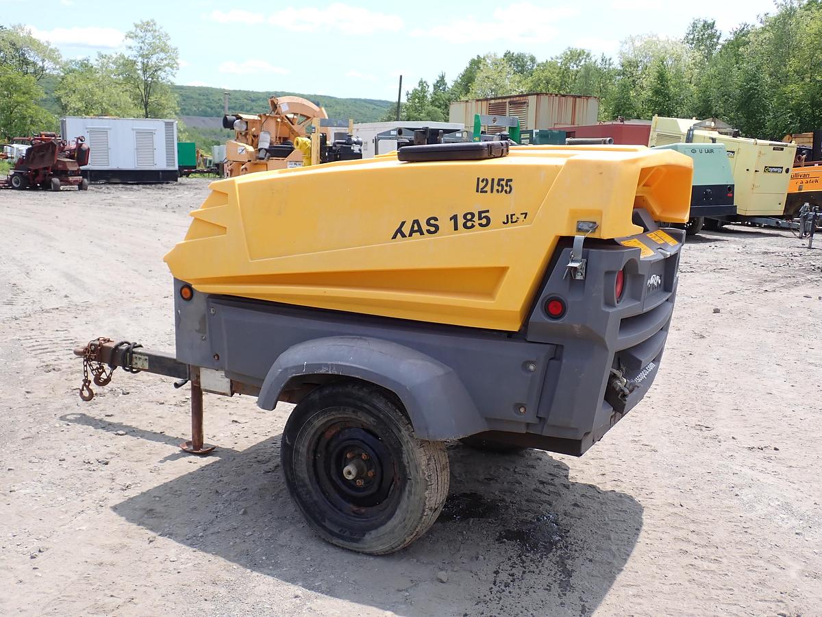 Used 2012 Atlas Copco XAS185JD7 185 CFM Air Compressor
