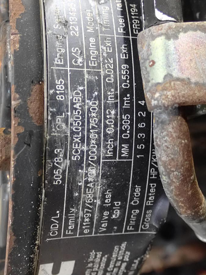 Used 2005 Cummins 6CTA 8.3 Diesel Engine CPL 8185