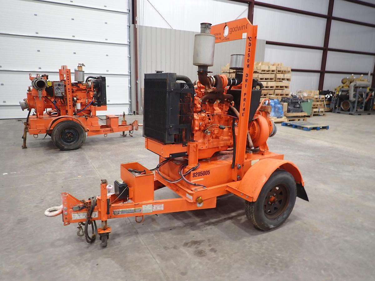 Used 2017 Godwin CD150M 6" Water Pump John Deere Diesel