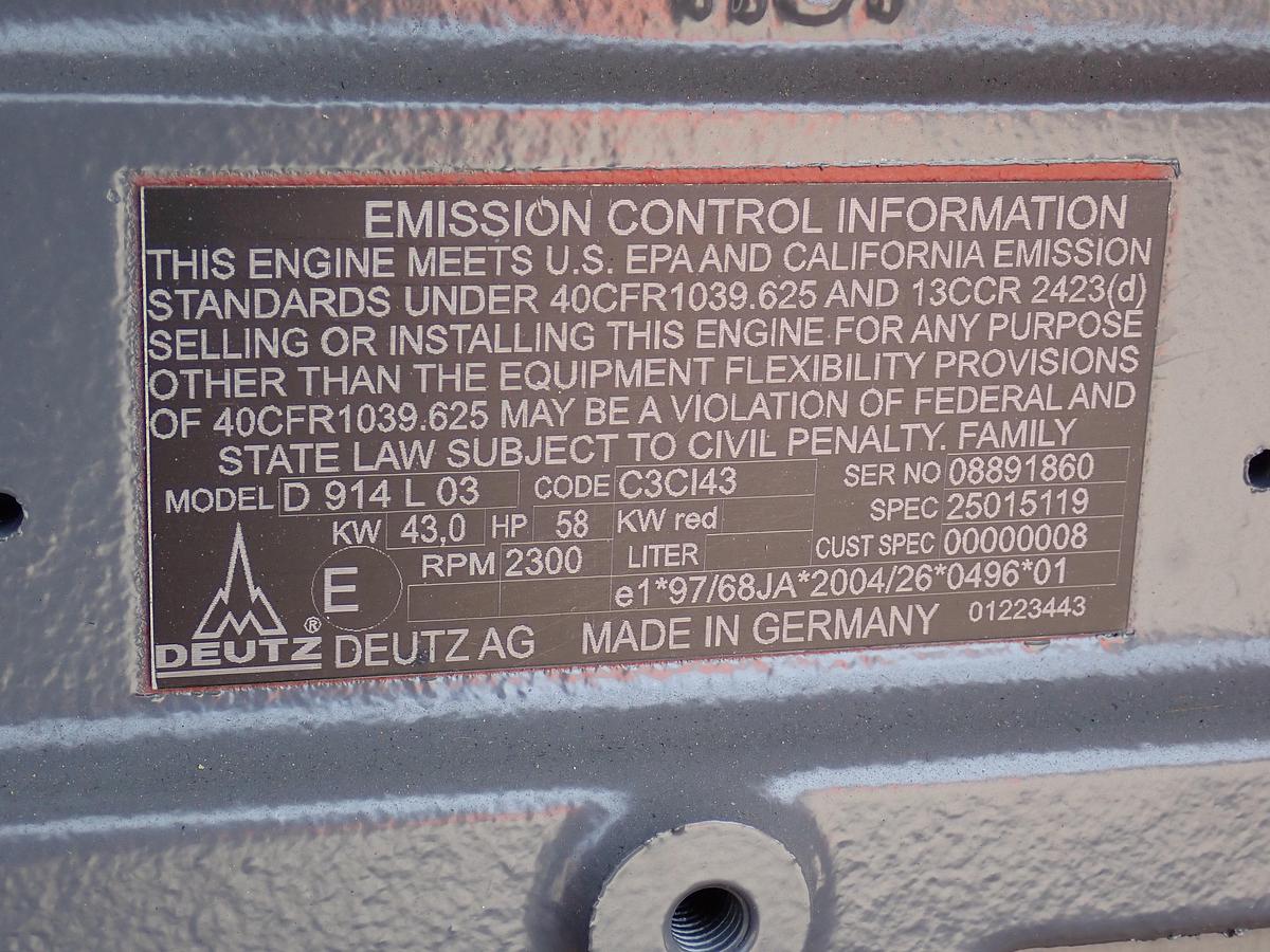 Deutz D914 L03 UNUSED Diesel Engine ENCLOSED POWER UNIT