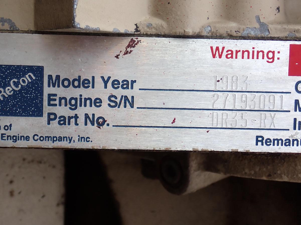 Used 1995 Cummins NTC-350 Big Cam Diesel Engine CPL 632 