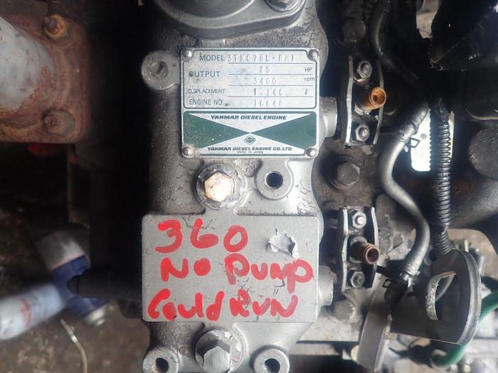 Used Yanmar 3TNC78L-RHK Diesel Engine COMPLETE TAKEOUT! 3TNC78 Deere
