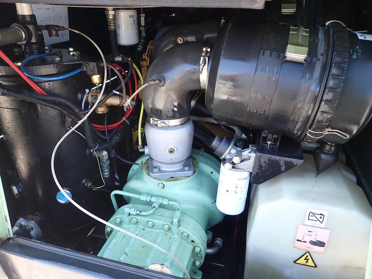 Used 2012 Sullair 375CA3 375 CFM Air Compressor CAT DIESEL