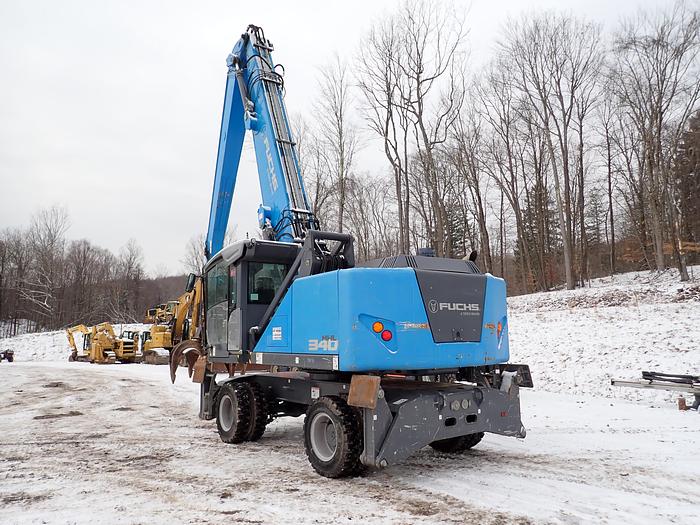 Used 2019 Fuchs MHL340 Material Handler w/ Anvil Rotating Grapple
